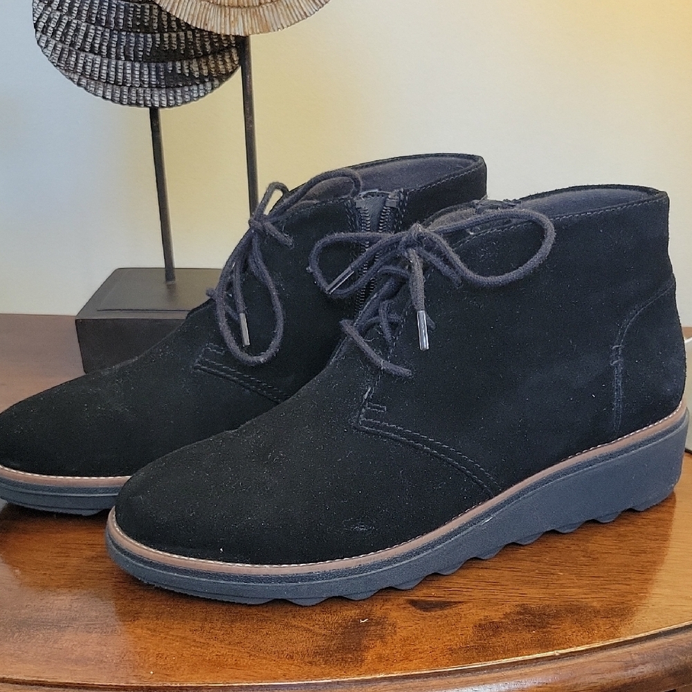 Women's Black Suede Ankle Boots